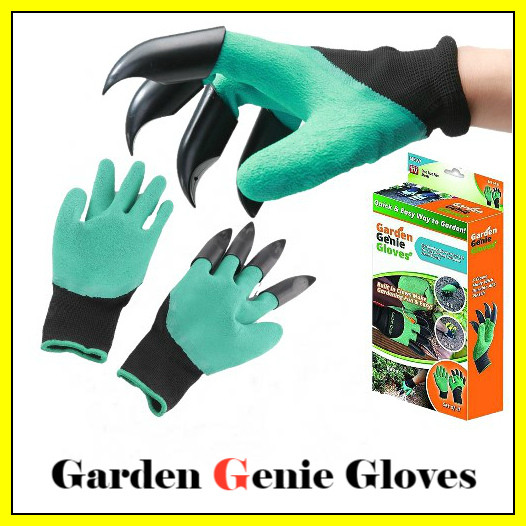 Садові рукавички з кігтями Garden Genie Gloves для саду та городу