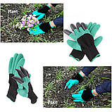 Садові рукавички з кігтями Garden Genie Gloves для саду та городу, фото 9