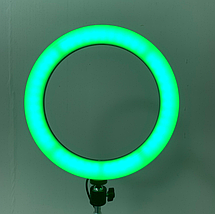 Кільцева лампа для блогерів Ping (RGBW 8 кольорів освітлення) 26 см. діаметр, фото 3
