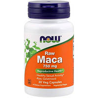 Raw Maca 750 mg NOW, 30 капсул