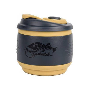 Кружка складная силиконовая с крышкой Tramp TRC-082-black
