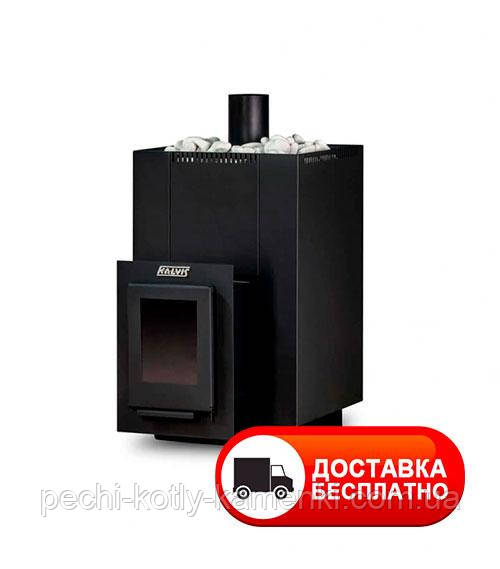 Лазнева піч-кам'янка KALVIS-PR-2 SN з виносною топкою зі склом