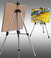 Підставка для картин, планшетів, led дошки, мольберт тринога, тринога, алюмінієва, з чохлом