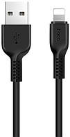 Кабель Lightning (iPhone 5 6 7 iPad) Hoco X20 Flash (1m) Black