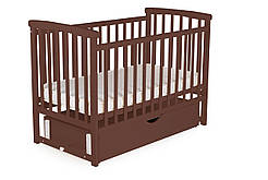 Ліжко дитяче DeSon Bimbi з опускний боковиною та ящиком (MRIYA), горіх