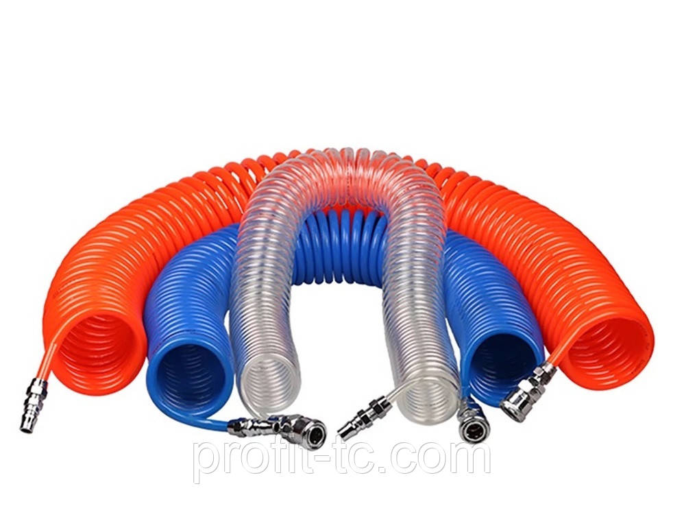 Шланг спіральний + 1/4" PT на блістері KINGTONY 79953-10, фото 1