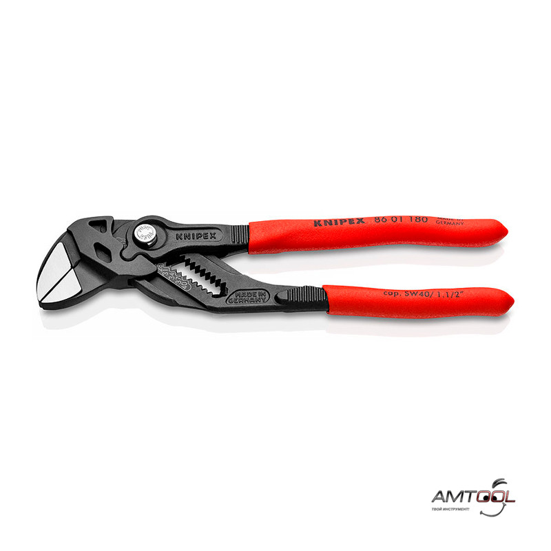 Кліщі переставні — гайковий ключ до 40 мм — Knipex 86 01 180