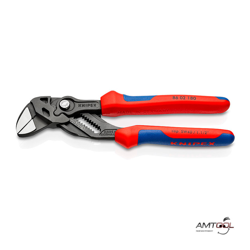 Кліщі переставні — гайковий ключ до 40 мм — Knipex 86 02 180