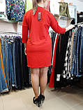 Плаття-туніка жіноче червоне "Абстракція", фото 2