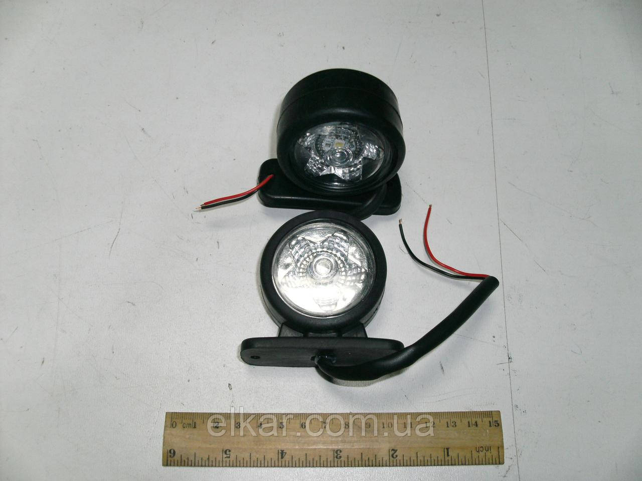 Ліхтар габаритний універсальний діодний двокольровий "міні" D-8 мм. , фото 1