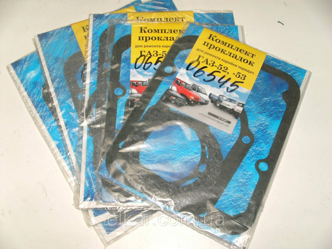 Комплект прокладок пароніт КПП   ГАЗ-53   (вир-во Україна), фото 1