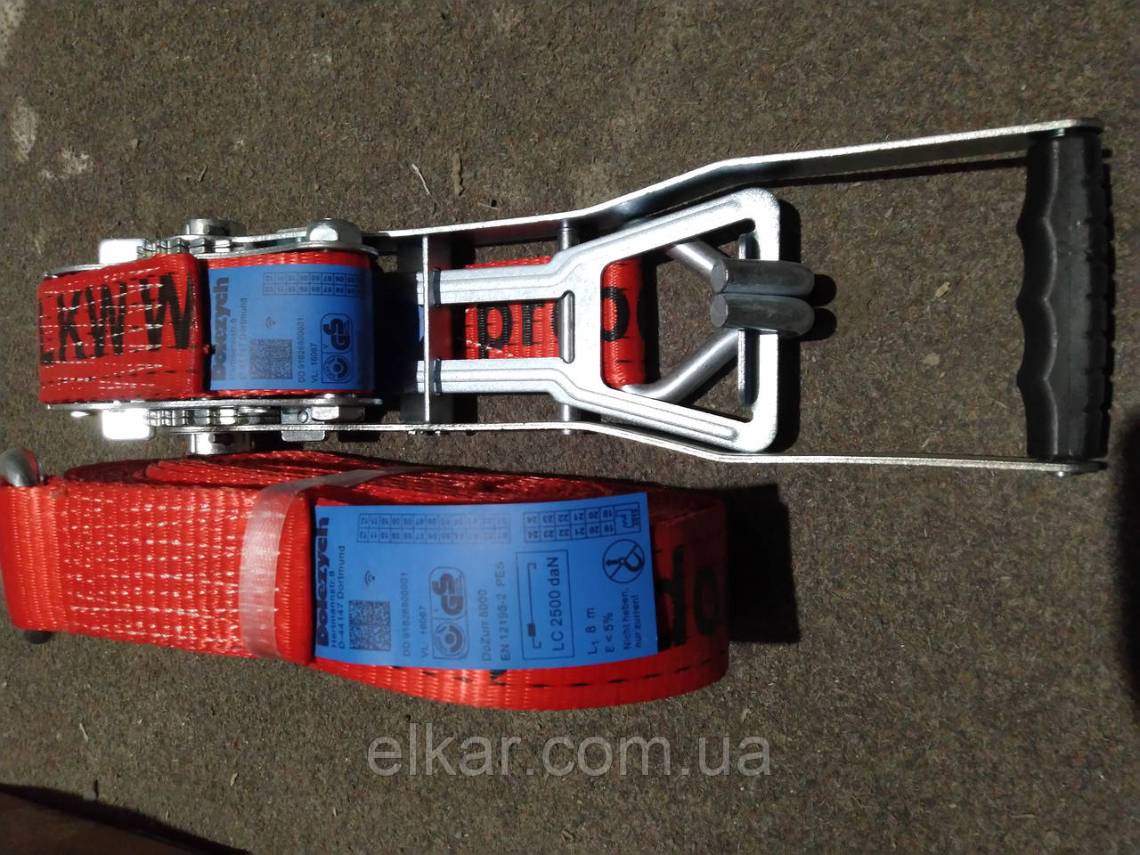 Ремінь стяжний    8 м.5т.   Germany ДЛИННАЯ РУЧКА, фото 1