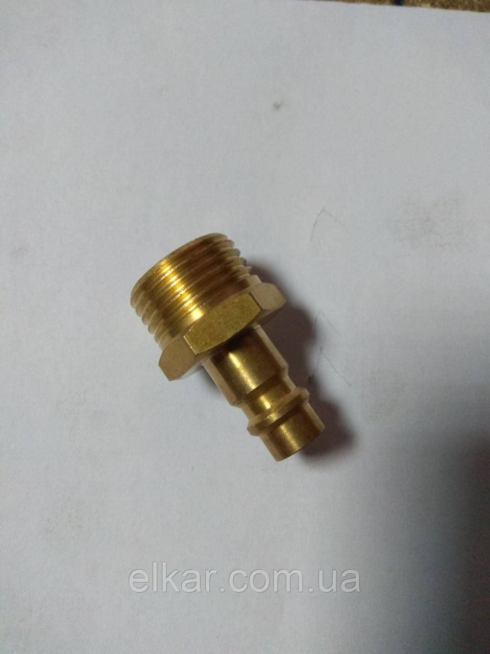 Перехідник із зовнішньою різьбою 1/2" на штирьову частину швидкороз`ємного з`єднання РТ-1823
