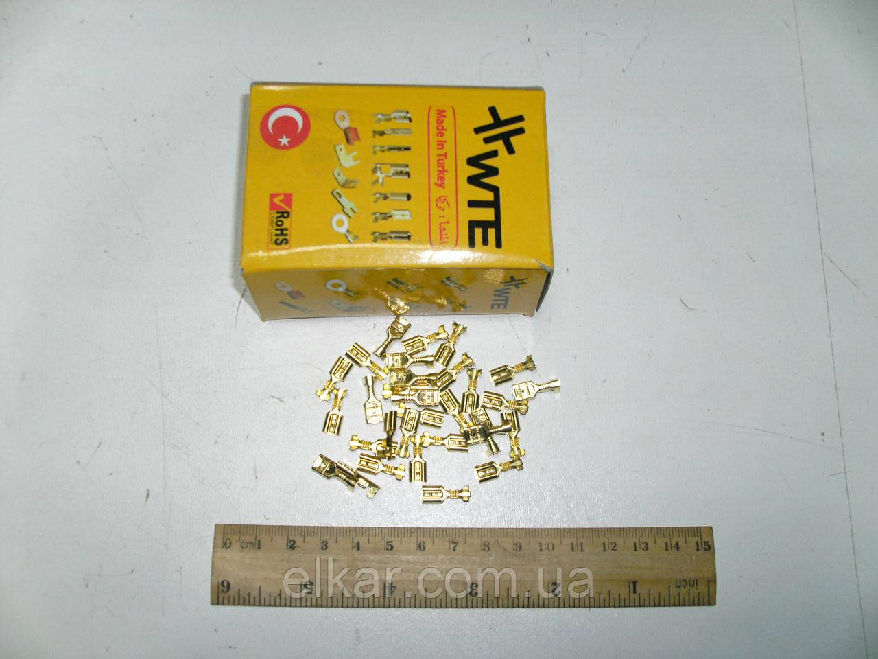 Наконечник електропроводів М 4,8 мм. (Сісч. пров=0,5-1,0 мм2 (Туреччина) пак.500 шт.