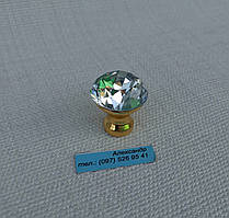 Ручка  кристал під Swarovski metal gold 25 мм