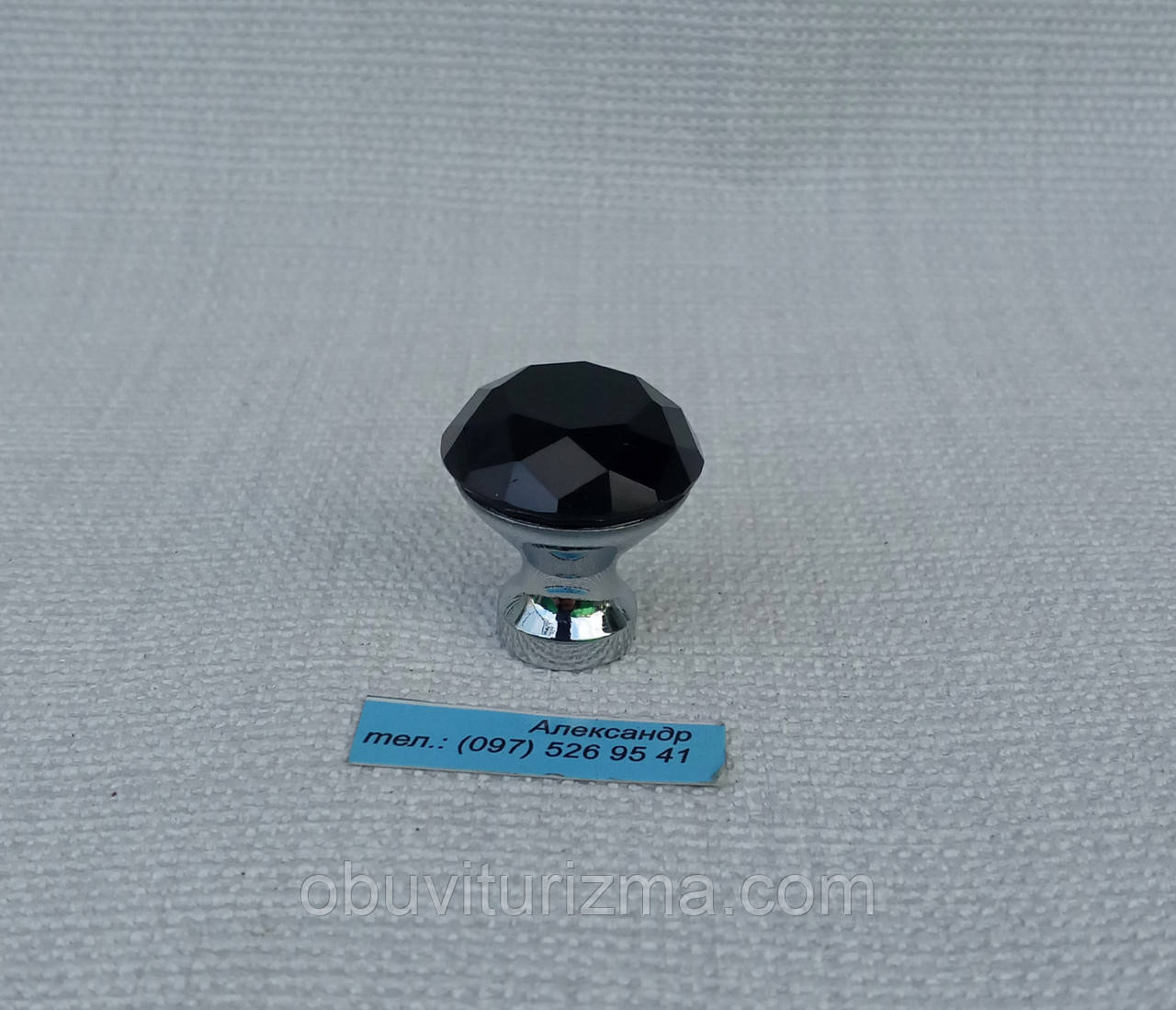 Ручка кнопка скло під Swarovski metal 25 мм