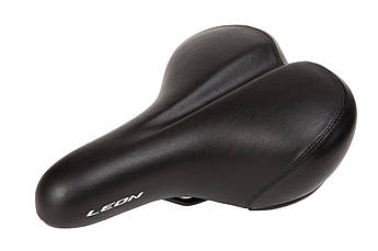 Сідло комфортне 279*206 K.San YBT-8002 з логотипом LEON чорне (чорний)