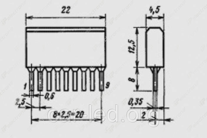 К224УН4 Мікросхема передпідсилювач низької частоти, фото 1
