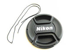 Кришка Nikon діаметр 62мм, зі шнурком, на об'єктив