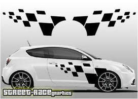 Вінілові наклейки на авто  " Смуги Racing Sport 2 " 45х98 см х 2 шт