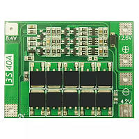 Плата защиты Li-Ion аккумулятора BMS 3S 40A