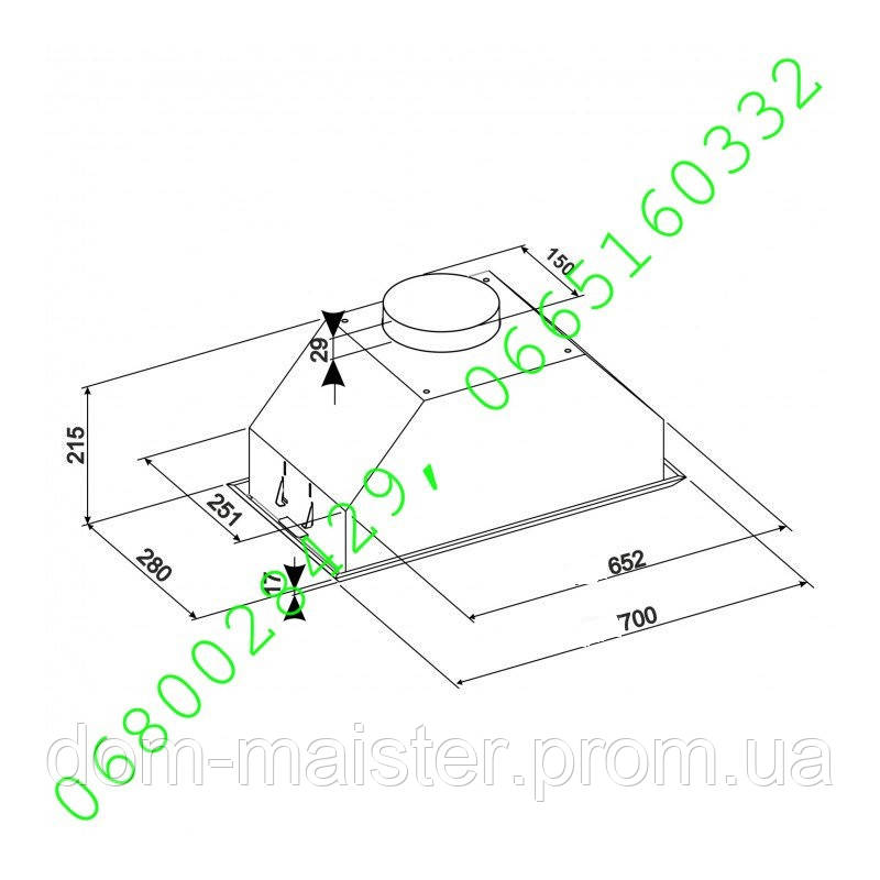 Витяжка "ELEYUS" Modul 1200 LED SMD 70 IS - фото 7 - id-p883161812