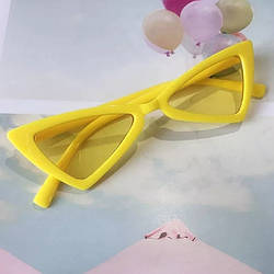 Дитячі трикутні стильні окуляри сонцезахисні Жовтий