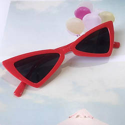 Дитячі трикутні стильні окуляри сонцезахисні Червоний