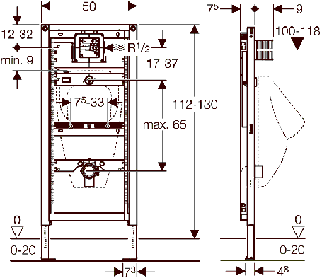 Інсталяція для пісуара GEBERIT DUOFIX, фото 2