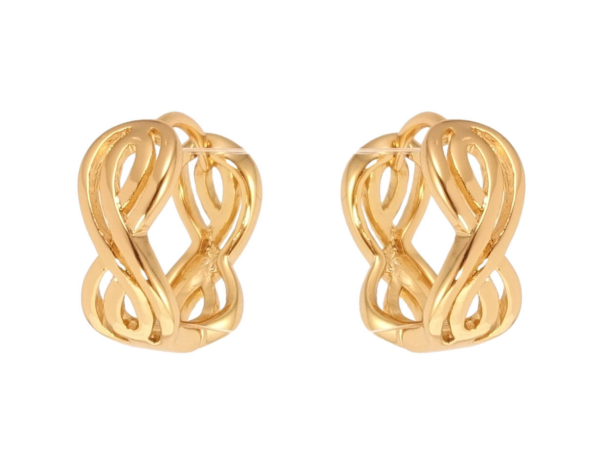 

Серьги Xuping Позолота 18K колечки "Бескрайность"