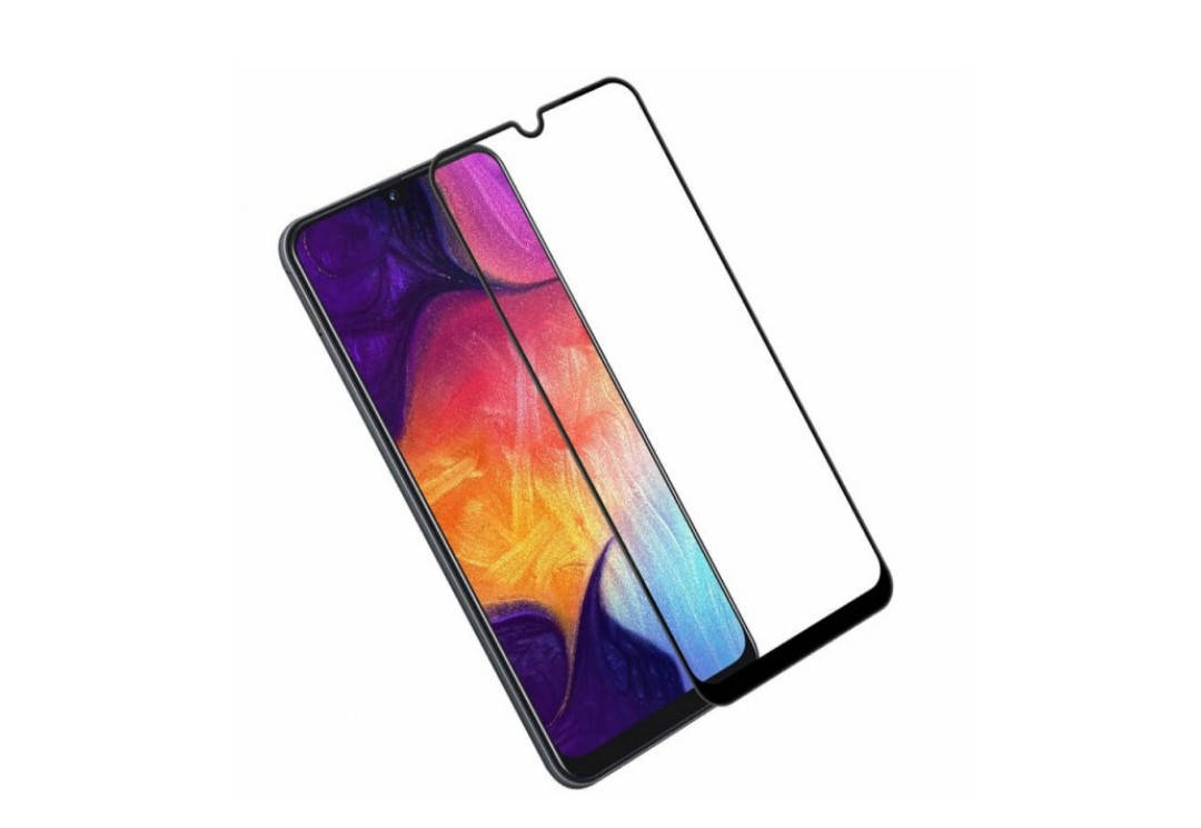 

Закаленное защитное стекло на Samsung Galaxy A30 2019 / A305 с черной рамкой, Черный