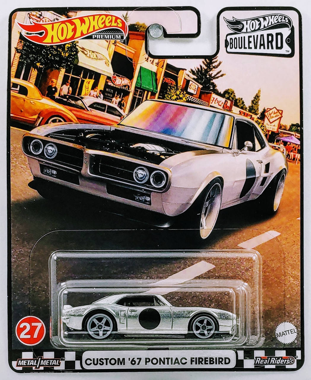 

Машинка Hot Wheels Premium - Custom '67 Pontiac Firebird - 2021 Boulevard #27 - ZAMAC - Car Culture. Mattel