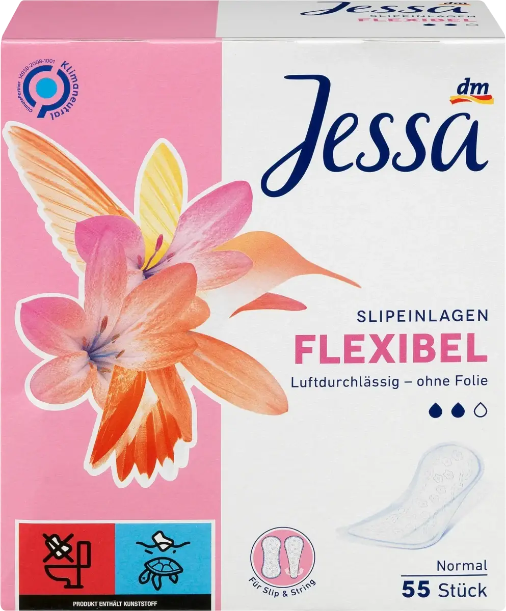 

Ежедневные гигиенические прокладки мультиформ Jessa Flexibel-2 капли, 55 шт.