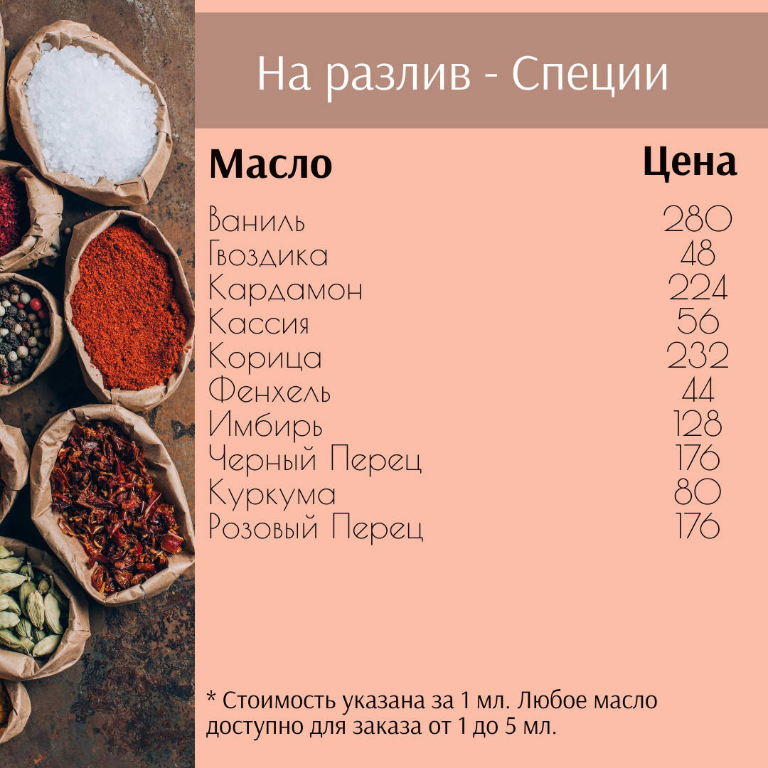 

Эфирные масла Специи doTERRA на разлив, от 1 до 5 мл Ваниль