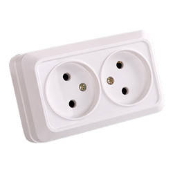 

Розетка 2-а зовнішня (керамика) YAWEITAI/LIDER 1811