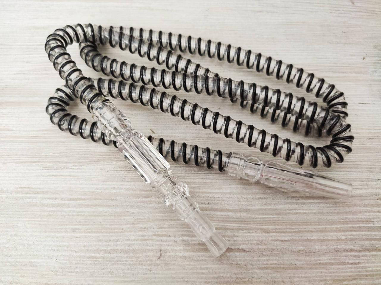 

Шланг для кальяна пластиковый c акриловым мундштуком Garden прозрачный с оплеткой