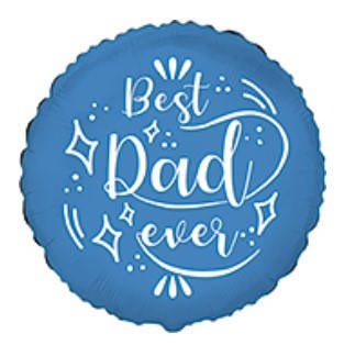 

Коло фольговане 18" з мал. Best Dad (Кращій батько) Flexmetal, Синий