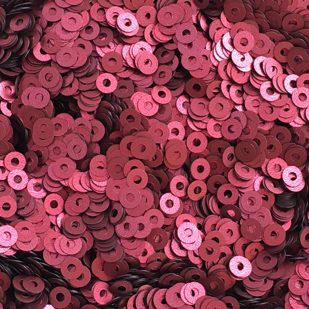 

Пайетки Турция 3 мм. Круглая плоская. Брусничный (металлик матовый). Упаковка 5 гр.