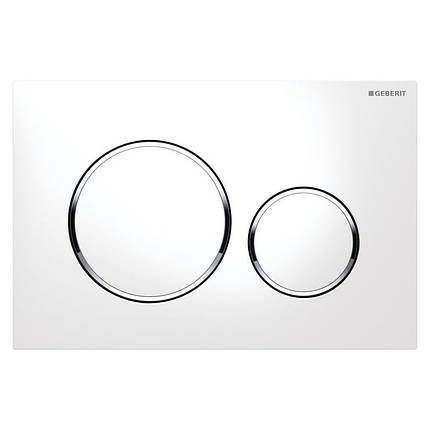 Клавіша змиву GEBERIT SIGMA 20 кольори Білий/Хром, фото 2