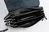 Барсетка чоловіча на плече клатч чорна модна на три відділи з екошкіри з кистьовою ручкою Bradford 886-8, фото 6