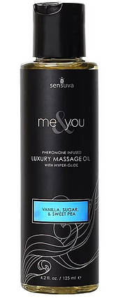 Масажна олія з феромонами Sensuva Me & You, 125 мл, фото 2