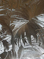 Обои фольгированый винил на флизелине Ugepa A41009 Odyssee 3д крупные листья папоротника серебро с блеском