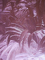 Обои фольгированый винил на флизелине Ugepa A41010 Odyssee 3д крупные листья папоротника бордовые с блеском