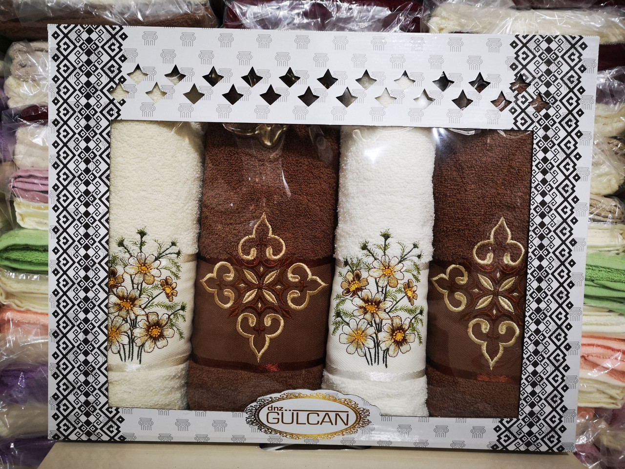 Махровые полотенца 4шт Gulcan Турция - фото 1 - id-p1152878943