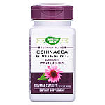 Ехінацея та вітамін С, Echinacea & Vitamin C, nature's Way, 922 мг на порцію, 100 капсул веганских