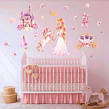 Дитяча вінілова наклейка на стіну Принцеса, фото 2