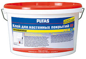 Клей готовий для шпалер скловолокна флизелина настінних покриттів Pufas GF 15+3 кг Пуфас