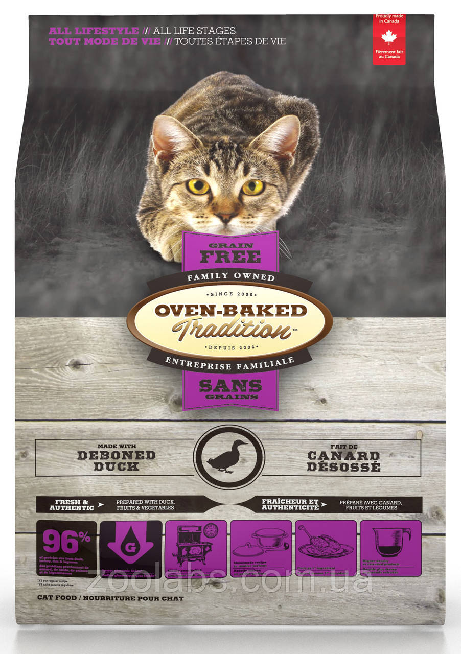 Корм Oven Baked Tradition для котів з качкою | Oven Baked Tradition Cat Grain Free Duck 4,54 кг