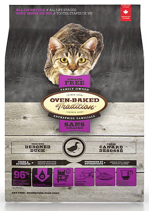 Корм Oven Baked Tradition для котів з качкою | Oven Baked Tradition Cat Grain Free Duck 4,54 кг, фото 2