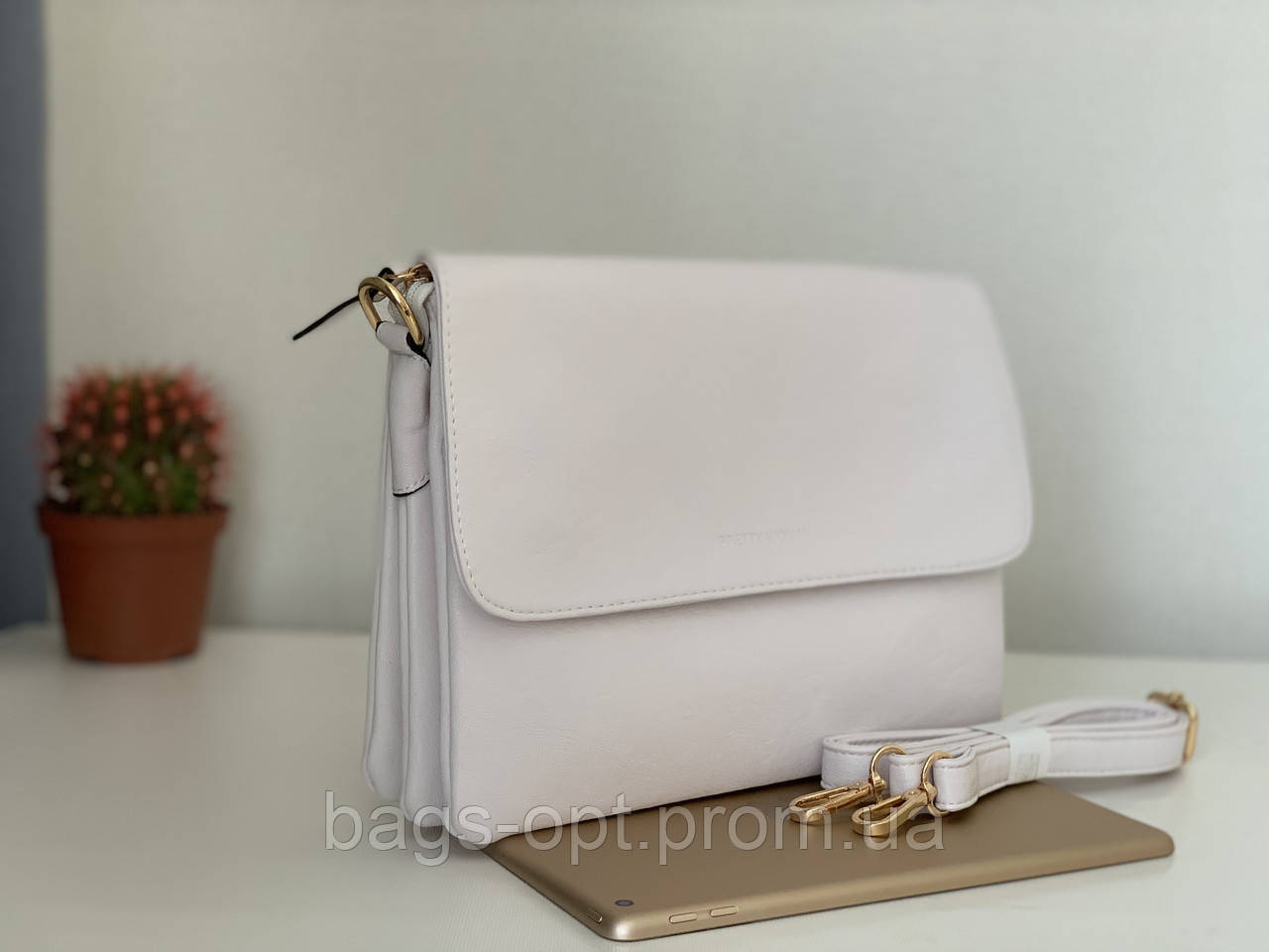 Біла жіноча сумочка клатч-конверт через плече Pretty Woman Одеса 7 км, фото 1